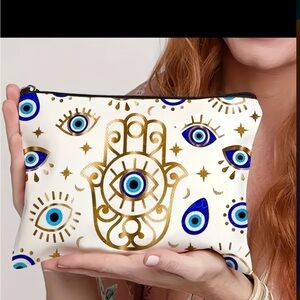 GREEK EVIL Eye Pattern Makeup Bag, Cosmetic Storage Pouch,NEW